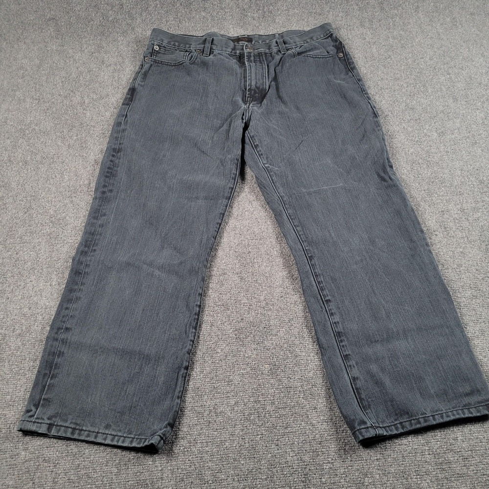 Sean John Hamilton Relaxed Fit Jeans Mens 38x30 Gray Straight Leg Charcoal Denim
